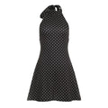 SUCHCUTE Sexy Polka Dot Print Halter Dress For Women Elegant Party Slim Backless Sleeveless Mini Dress Summer Vacation Outfits